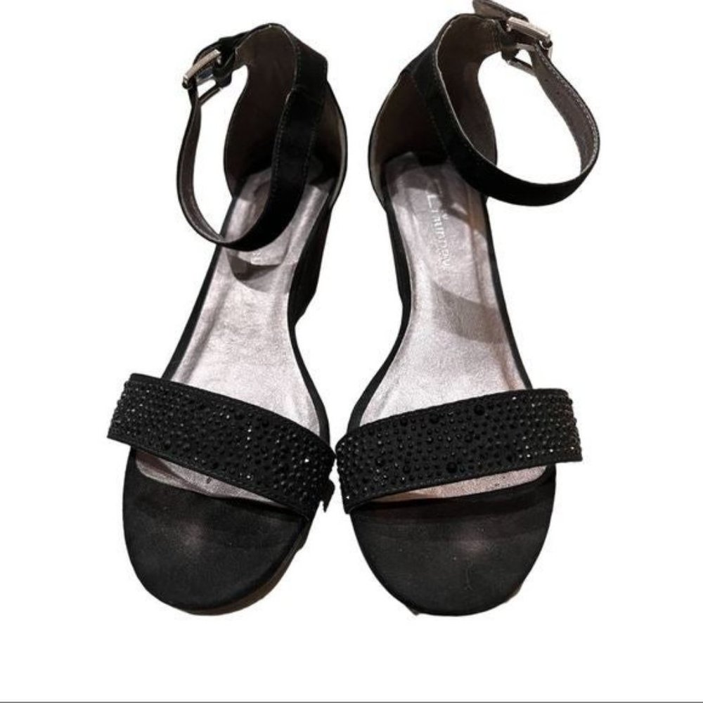 CL by Laundry Embellished Toe Strap Wedges - Size 8